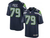 Men's Limited Ethan Pocic #79 Nike Navy Blue Home Jersey - NFL Seattle Seahawks