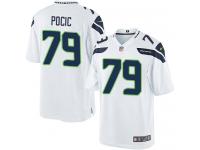 Men's Limited Ethan Pocic #79 Nike White Road Jersey - NFL Seattle Seahawks