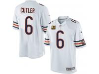 Men's Limited Jay Cutler #6 C Patch Nike White Road Jersey - NFL Chicago Bears Vapor Untouchable
