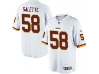 Men's Limited Junior Galette White Jersey Road #58 NFL Washington Redskins Nike