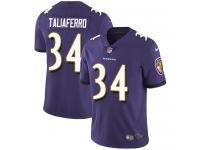 Men's Limited Lorenzo Taliaferro #34 Nike Purple Home Jersey - NFL Baltimore Ravens Vapor Untouchable