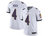 Men's Limited Sam Koch #4 Nike White Road Jersey - NFL Baltimore Ravens Vapor Untouchable