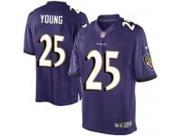 Men's Limited Tavon Young #25 Nike Purple Home Jersey - NFL Baltimore Ravens