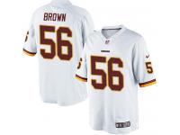Men's Limited Zach Brown #56 Nike White Road Jersey - NFL Washington Redskins