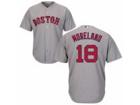 Men's Majestic Boston Red Sox #18 Mitch Moreland Grey Road Cool Base MLB Jersey