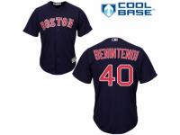 Men's Majestic Boston Red Sox #40 Andrew Benintendi Navy Blue Alternate Road Cool Base MLB Jersey