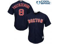 Men's Majestic Boston Red Sox #8 Carl Yastrzemski  Navy Blue Alternate Road Cool Base MLB Jersey