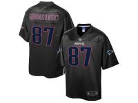 Men's New England Patriots #87 Rob Gronkowski Pro Line Black Reverse Fashion Jersey