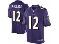 Men's Nike Baltimore Ravens #12 Mike Wallace Limited Purple Team Color NFL Jersey