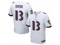 Men's Nike Baltimore Ravens #13 Chris Givens Elite White NFL Jersey