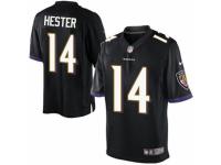 Men's Nike Baltimore Ravens #14 Devin Hester Limited Black Alternate NFL Jersey
