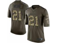 Men's Nike Baltimore Ravens #21 Lardarius Webb Limited Green Salute to Service NFL Jersey
