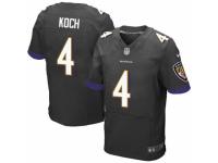 Men's Nike Baltimore Ravens #4 Sam Koch Elite Black Alternate NFL Jersey