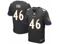 Men's Nike Baltimore Ravens #46 Morgan Cox Elite Black Alternate NFL Jersey