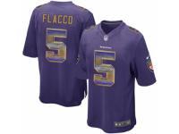 Men's Nike Baltimore Ravens #5 Joe Flacco Limited Purple Strobe NFL Jersey
