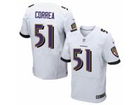 Men's Nike Baltimore Ravens #51 Kamalei Correa Elite White NFL Jersey