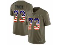 Men's Nike Baltimore Ravens #73 Marshal Yanda Limited Olive/USA Flag Salute to Service NFL Jersey
