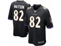 Men's Nike Baltimore Ravens #82 Benjamin Watson Game Black Alternate NFL Jersey