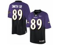 Men's Nike Baltimore Ravens #89 Steve Smith Sr Limited Purple Black Fadeaway NFL Jersey