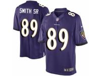 Men's Nike Baltimore Ravens #89 Steve Smith Sr Limited Purple Team Color NFL Jersey
