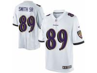 Men's Nike Baltimore Ravens #89 Steve Smith Sr Limited White NFL Jersey