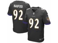 Men's Nike Baltimore Ravens #92 Bronson Kaufusi Elite Black Alternate NFL Jersey