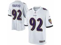 Men's Nike Baltimore Ravens #92 Bronson Kaufusi Limited White NFL Jersey