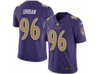 Men's Nike Baltimore Ravens #96 Brent Urban Limited Purple Rush NFL Jersey