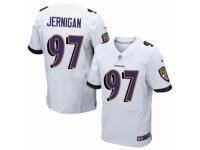 Men's Nike Baltimore Ravens #97 Timmy Jernigan Elite White NFL Jersey
