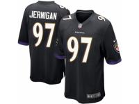 Men's Nike Baltimore Ravens #97 Timmy Jernigan Game Black Alternate NFL Jersey