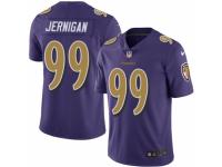 Men's Nike Baltimore Ravens #99 Timmy Jernigan Limited Purple Rush NFL Jersey