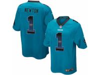 Men's Nike Carolina Panthers #1 Cam Newton Limited Blue Strobe NFL Jersey