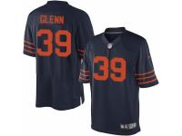 Men's Nike Chicago Bears #39 Jacoby Glenn Limited Navy Blue 1940s Throwback Alternate NFL Jersey