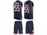 Men's Nike Chicago Bears #55 Hroniss Grasu Navy Blue Tank Top Suit NFL Jersey