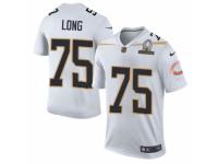 Men's Nike Chicago Bears #75 Kyle Long Elite White Team Rice 2016 Pro Bowl NFL Jersey