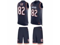 Men's Nike Chicago Bears #82 Khari Lee Navy Blue Tank Top Suit NFL Jersey
