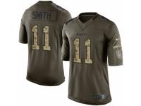 Men's Nike Kansas City Chiefs #11 Alex Smith Limited Green Salute to Service NFL Jersey