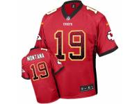 Men's Nike Kansas City Chiefs #19 Joe Montana Limited Red Drift Fashion NFL Jersey