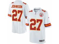 Men's Nike Kansas City Chiefs #27 Larry Johnson Limited White NFL Jersey