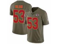 Men's Nike Kansas City Chiefs #53 Ramik Wilson Limited Olive 2017 Salute to Service NFL Jersey