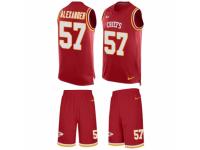 Men's Nike Kansas City Chiefs #57 D.J. Alexander Red Tank Top Suit NFL Jersey
