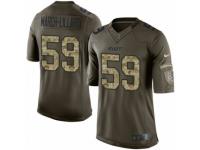 Men's Nike Kansas City Chiefs #59 Justin March-Lillard Limited Green Salute to Service NFL Jersey