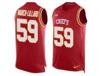 Men's Nike Kansas City Chiefs #59 Justin March-Lillard Red Player Name & Number Tank Top NFL Jersey