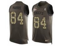 Men's Nike Kansas City Chiefs #84 Demetrius Harris Green Salute to Service Tank Top NFL Jersey