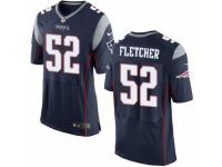 Men's Nike New England Patriots #52 Dane Fletcher Elite Navy Blue Team Color NFL Jersey