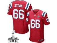 Men's Nike New England Patriots #66 Bryan Stork Elite Red Alternate Super Bowl XLIX NFL Jersey