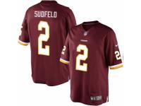 Men's Nike Washington Redskins #2 Nate Sudfeld Limited Burgundy Red Team Color NFL Jersey