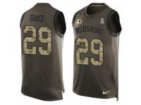 Men's Nike Washington Redskins #29 Derrius Guice Green Salute to Service Tank Top NFL Jersey