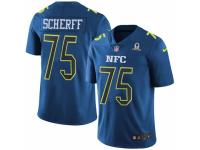 Men's Nike Washington Redskins #75 Brandon Scherff Limited Blue 2017 Pro Bowl NFL Jersey