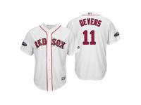 Men's Red Sox 2018 Postseason Home White Rafael Devers Cool Base Jersey